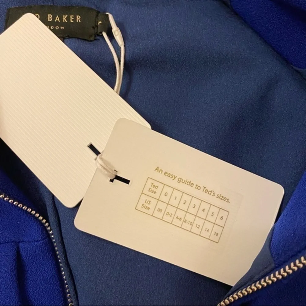 TED BAKER LONDON 60s A-Line Shift Minidress in Blue Size US 0-2 / Ted Size 1 - Picture 11 of 11